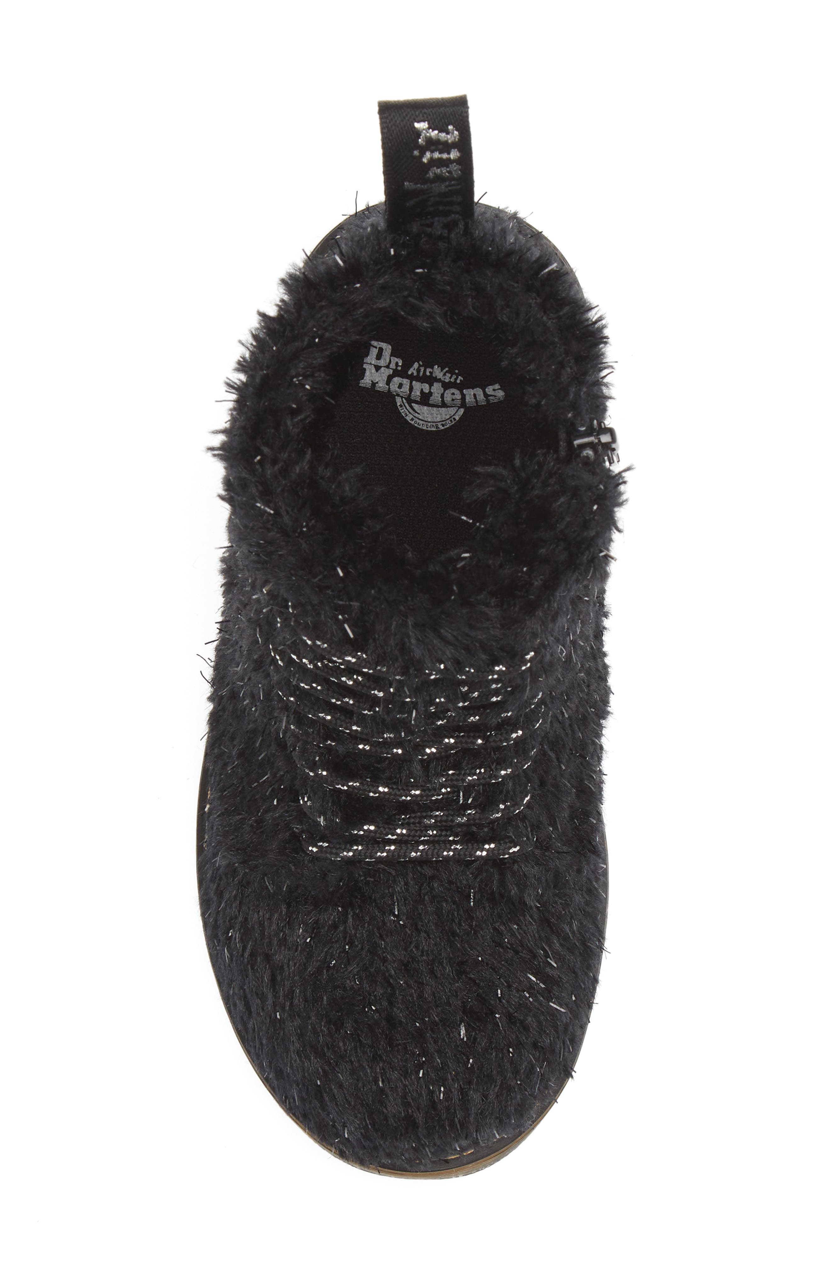 Dr. Martens Kids' 1460 Tinsel Faux Fur Boot, Alternate, color, 