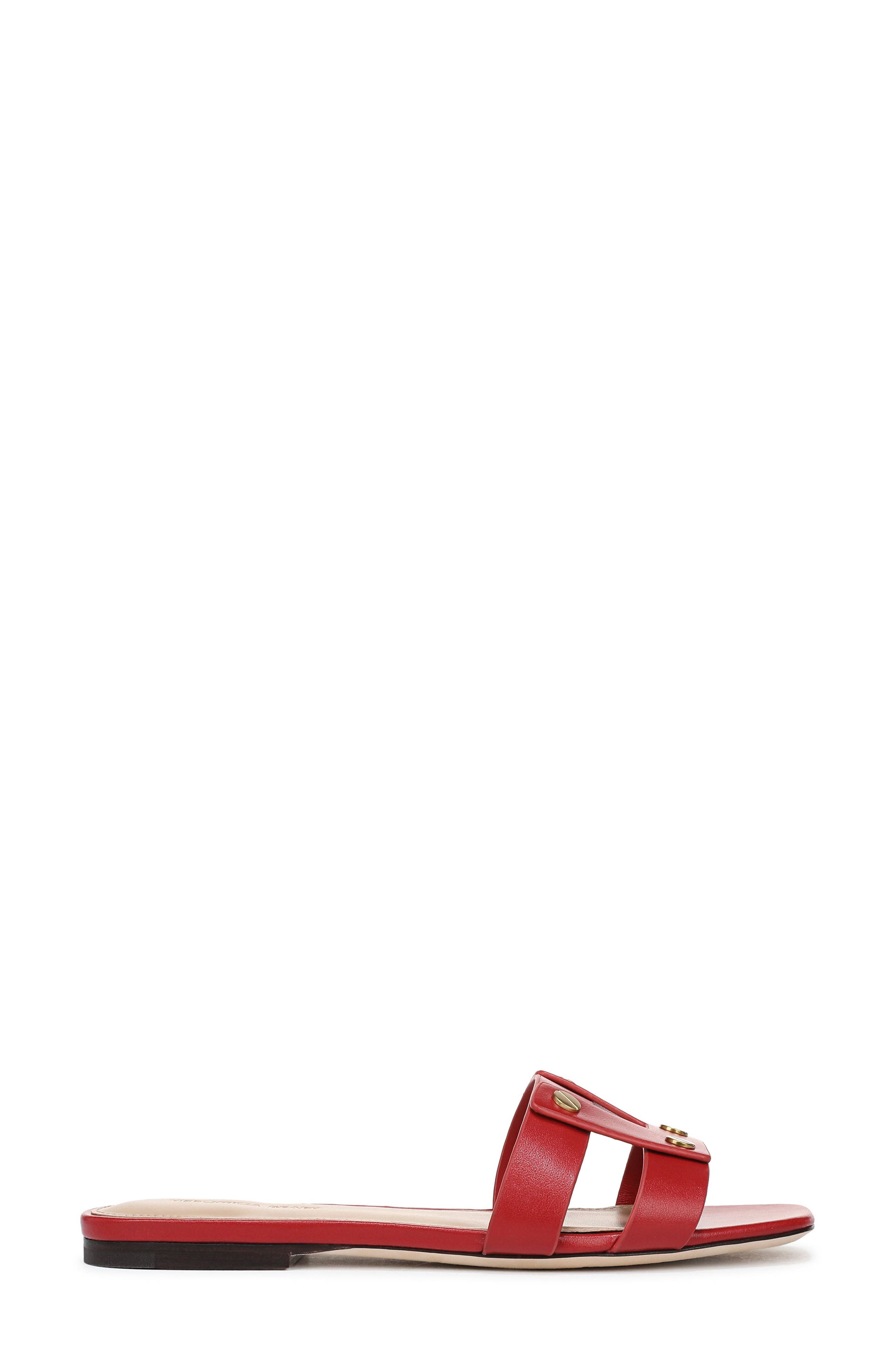 Veronica Beard Via Slide Sandal, Alternate, color, Poppy Red