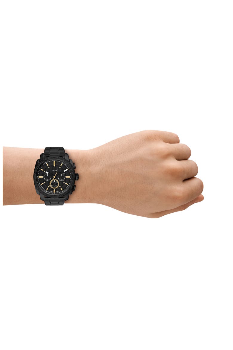 Machine Chronograph Two-Tone Bracelet Watch, 44mm, Alternate, color, BLACK/ GOLD