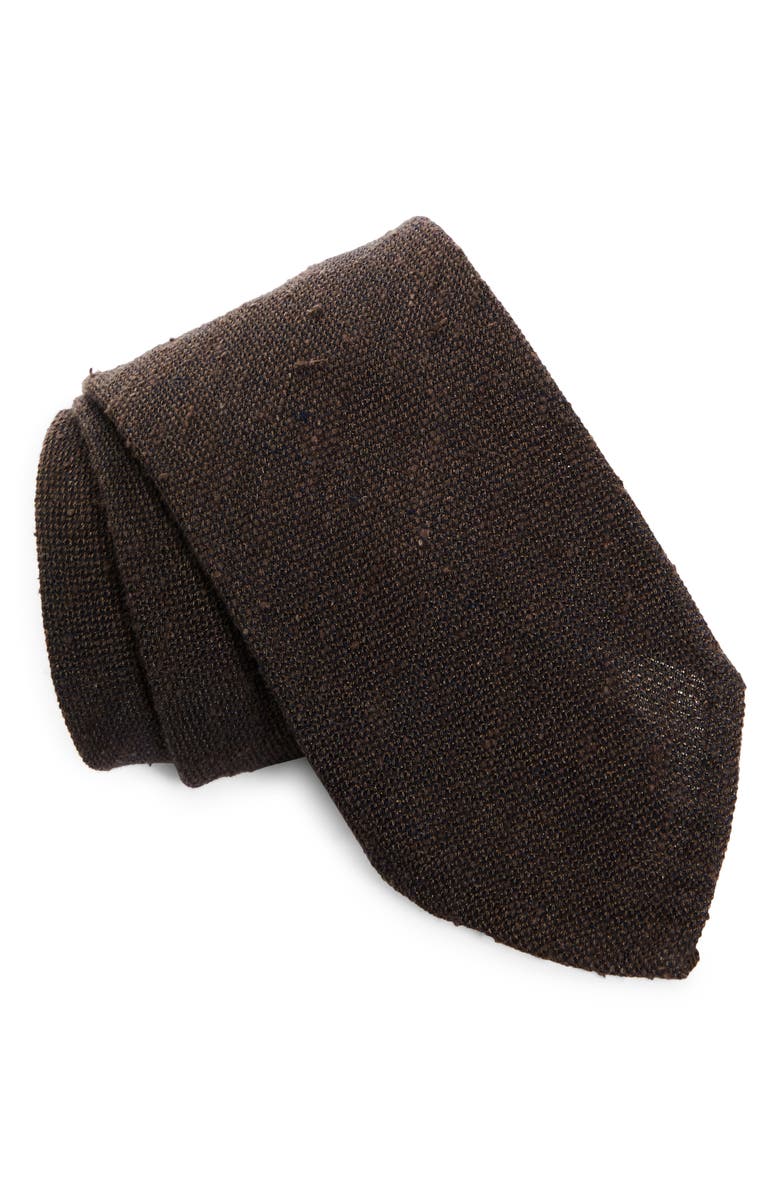 Thom Sweeney Silk & Linen Knit Tie, Main, color,