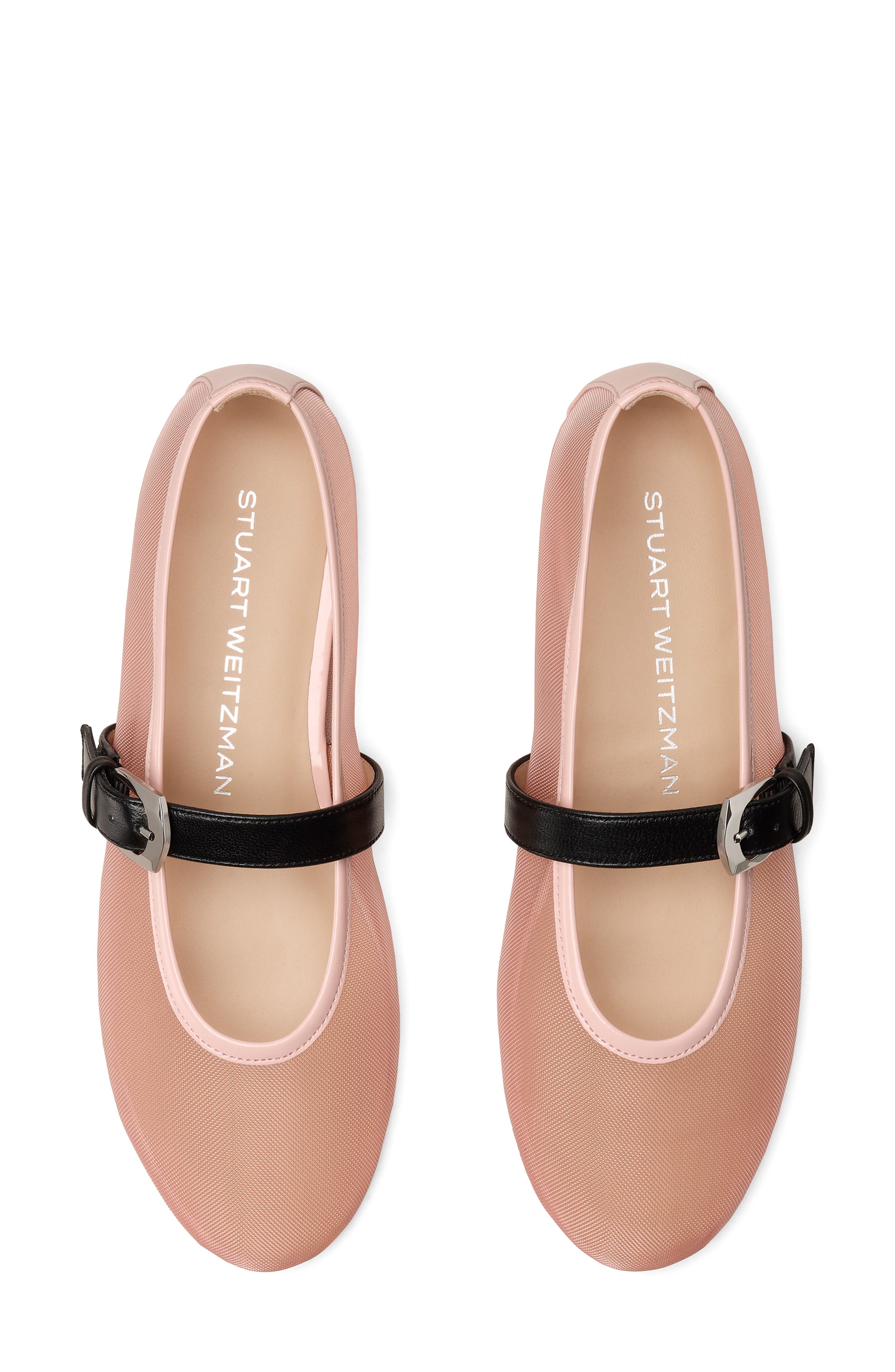 Stuart Weitzman Sai Bareitall Mary Jane, Alternate, color, Light Pink/Black