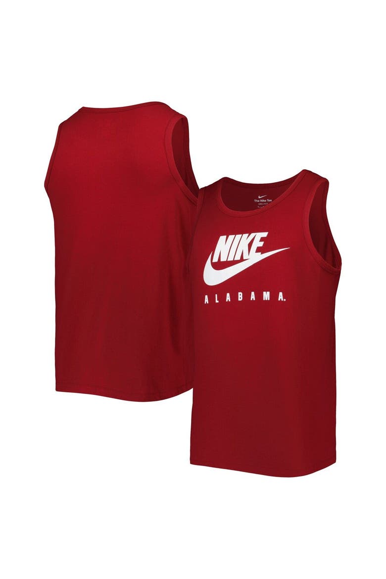 Men's Nike Crimson Alabama Crimson Tide Futura Performance Scoop Neck Tank Top, Main, color, Crimson