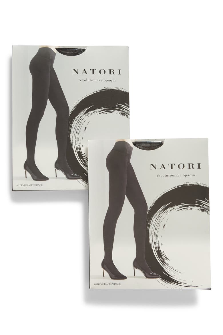 Revolutionary Seamless Opaque Tights, Alternate, color, BLACK