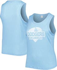 SOFT AS A GRAPE Women's Soft as a Grape Royal Los Angeles Dodgers Plus Size High Neck Tri-Blend Tank Top