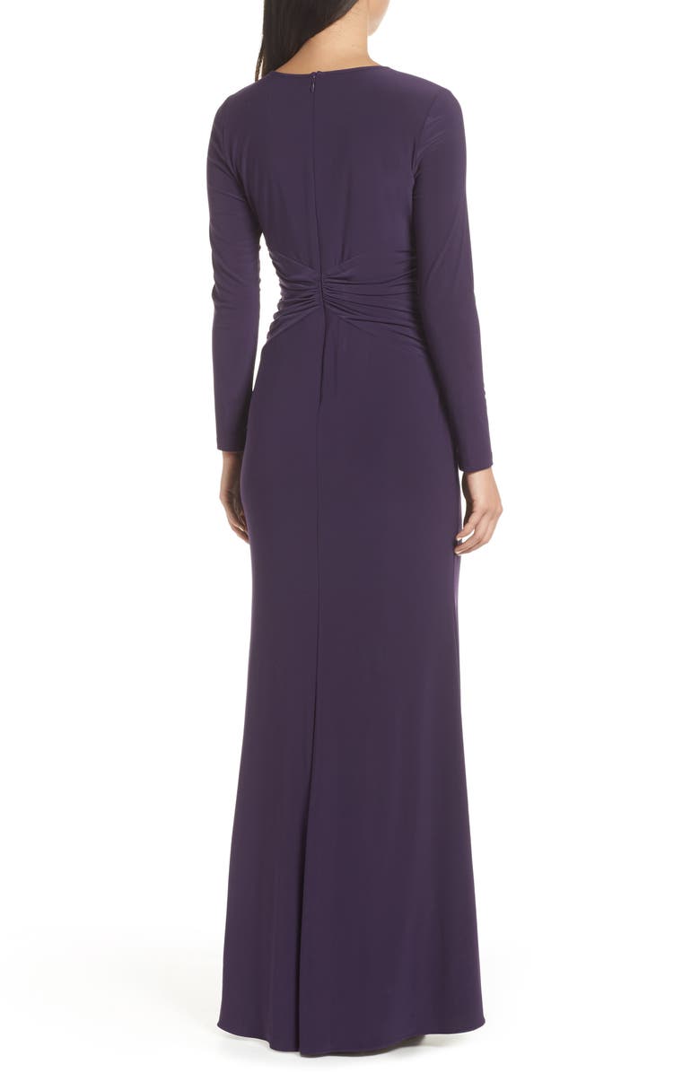 Adrianna Papell Twist Waist Knit Dress, Alternate, color, 