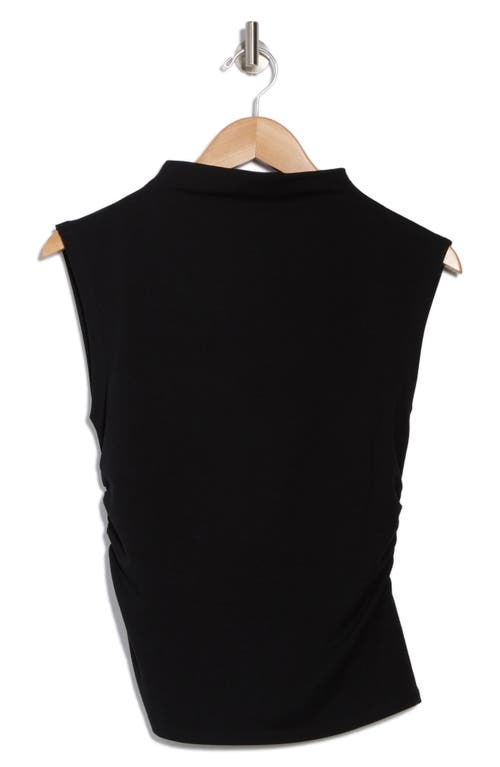 Nordstrom Rack Funnel Neck Ruched Tank In Black