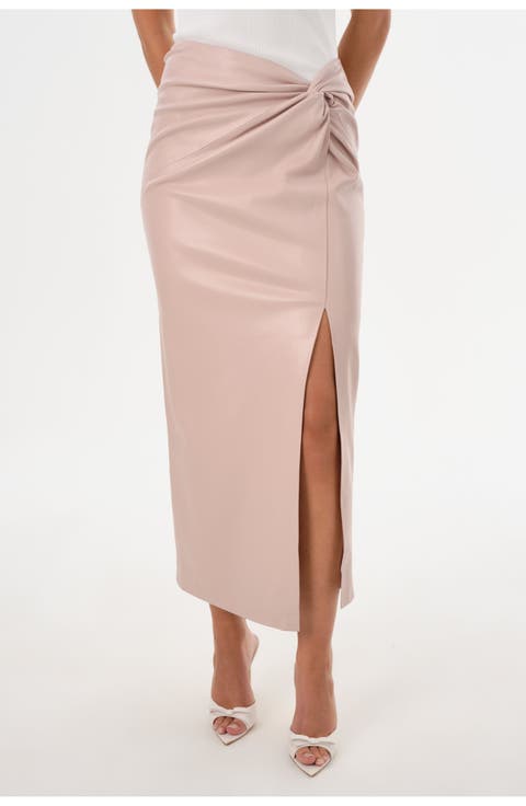 EILEEN | Faux Leather Maxi Skirt