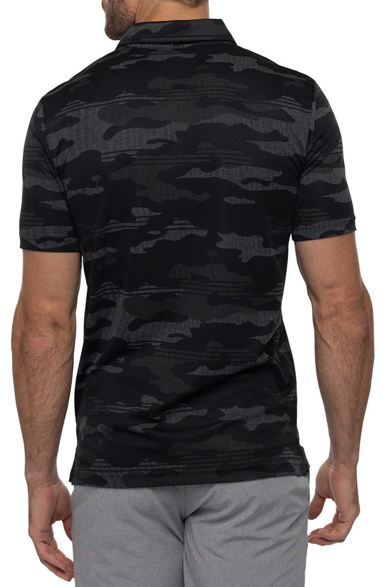 TravisMathew Beachside Stealth Camo Polo, Alternate, color, Black