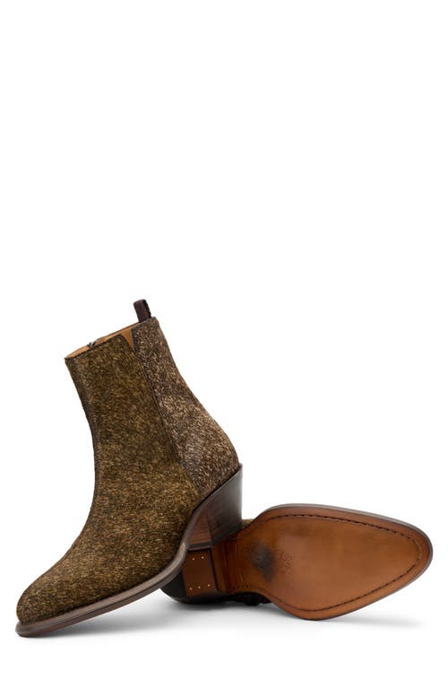 John Varvatos Wainwright Center Seam Genuine Calf Hair Boot In Brown