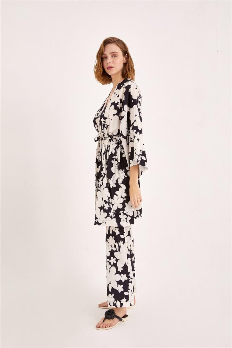 Albeon Short Robe, Alternate, color, Black