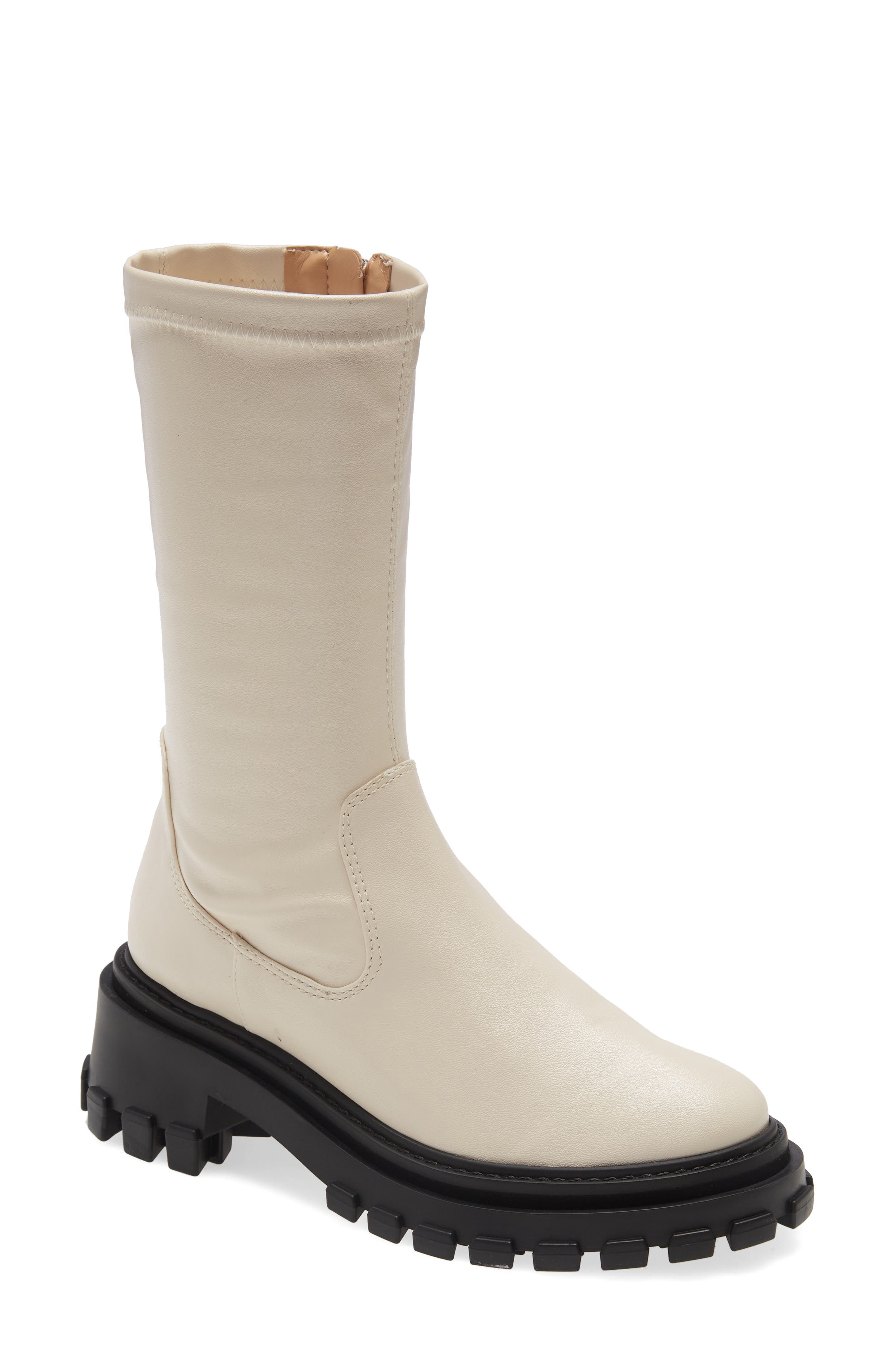 Kendy Lug Sole Boot, Main, color, EGG SHELL