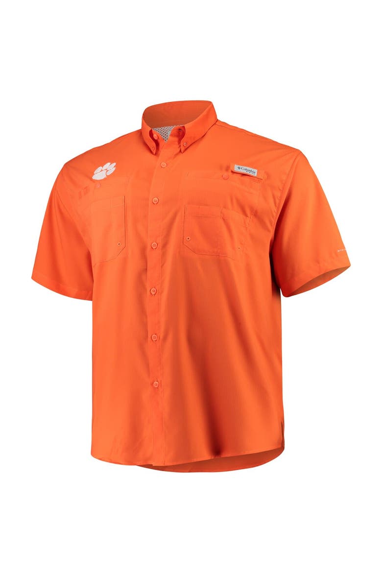 Men's Columbia Orange Clemson Tigers Big & Tall Collegiate Tamiami Button-Down Shirt, Alternate, color, Orange