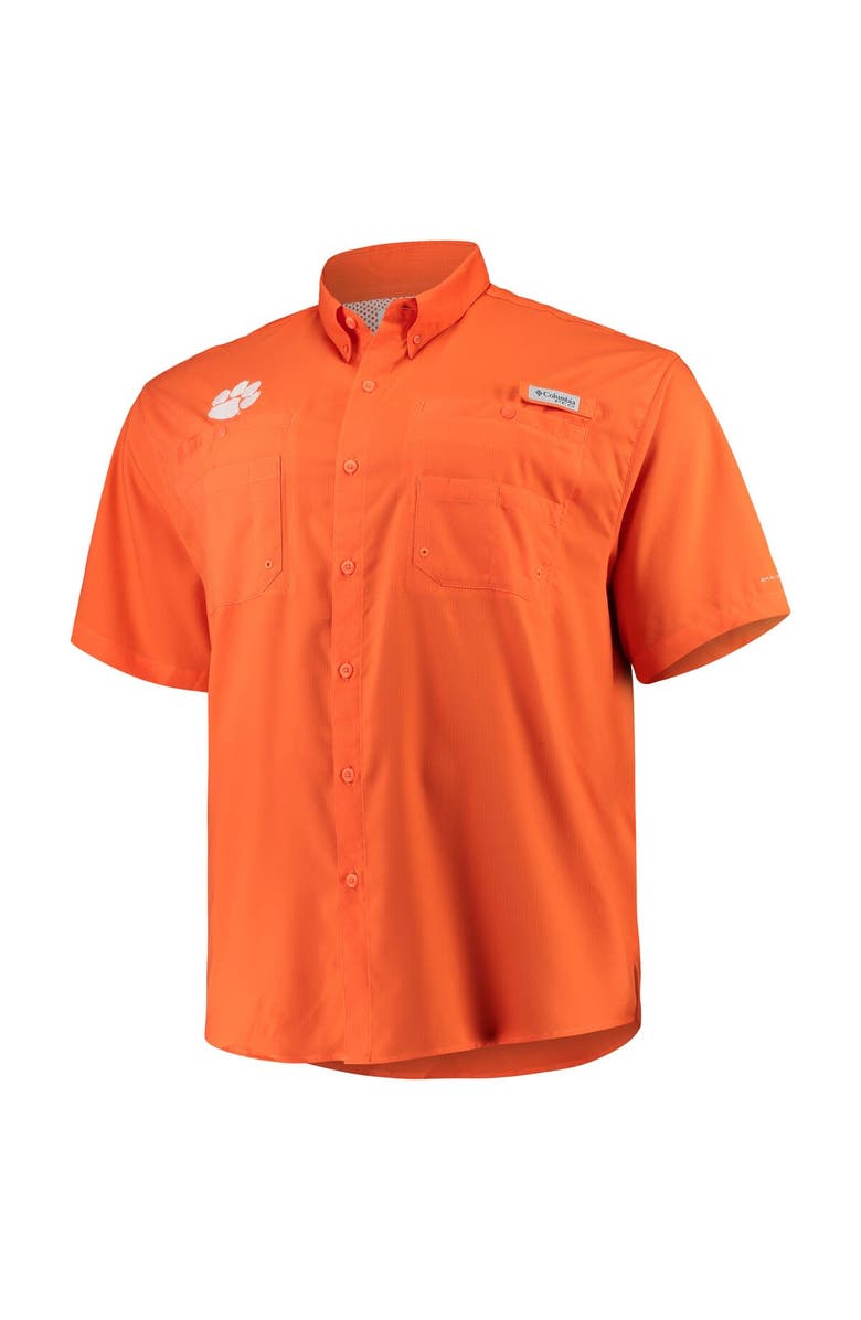 Columbia Men's Columbia Orange Clemson Tigers Big & Tall Collegiate Tamiami Button-Down Shirt, Alternate, color, Orange