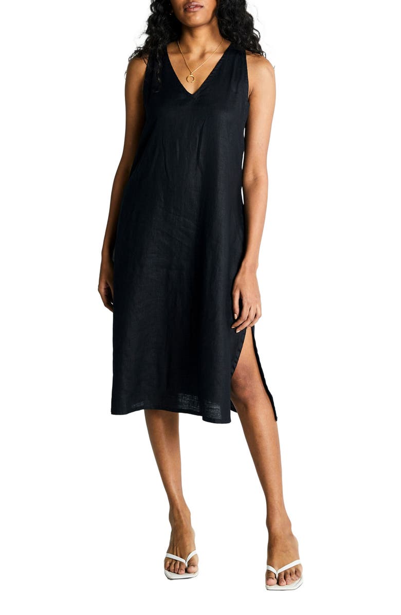 Reistor V-Neck Straight Dress, Alternate, color, Black