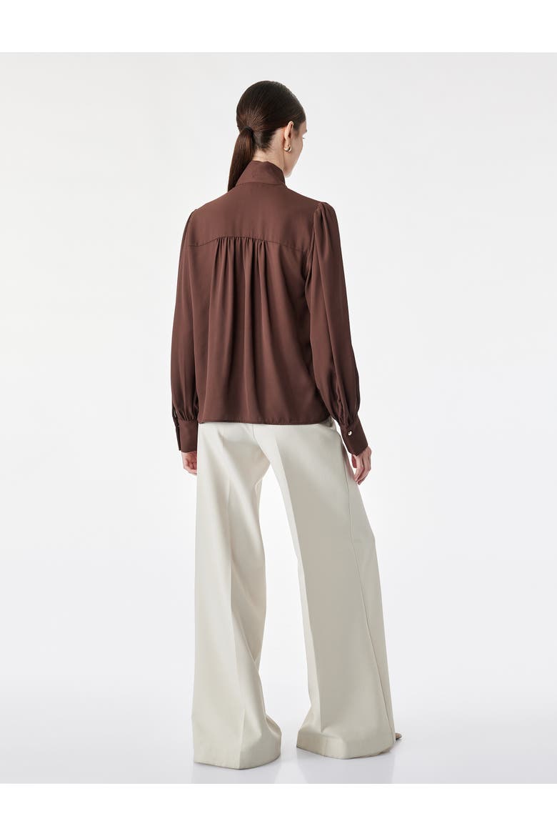 Long Sleeve Blouse, Alternate, color, COFFEE