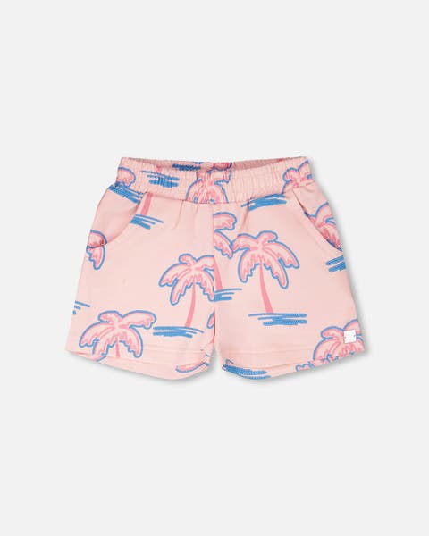 French Terry Straight Cut Palm Shorts (Toddler, Little Kid & Big Kid)