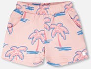 Deux par Deux French Terry Straight Cut Palm Shorts