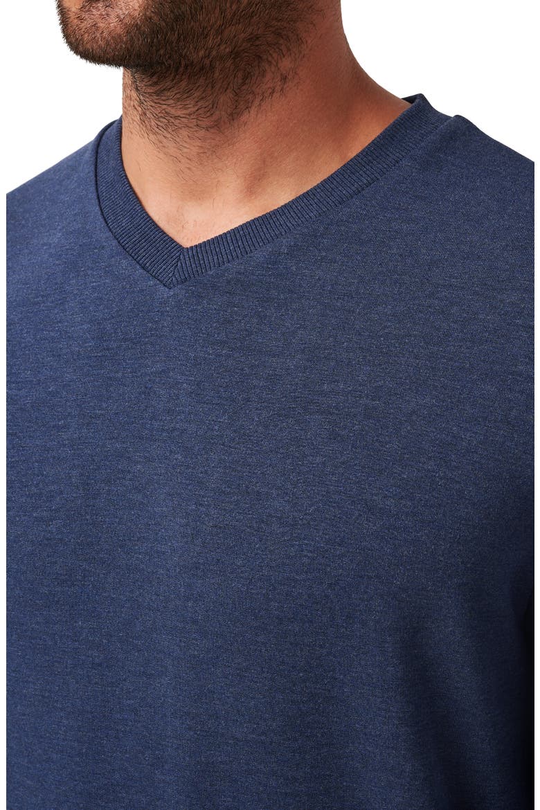 Amenities V-Neck Sweatshirt, Alternate, color, HEATHER BLUE NIGHTS