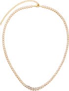 Adornia Bezel Crystal Tennis Necklace