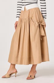 ASTR the Label Lylah Bow Detail Cotton Skirt