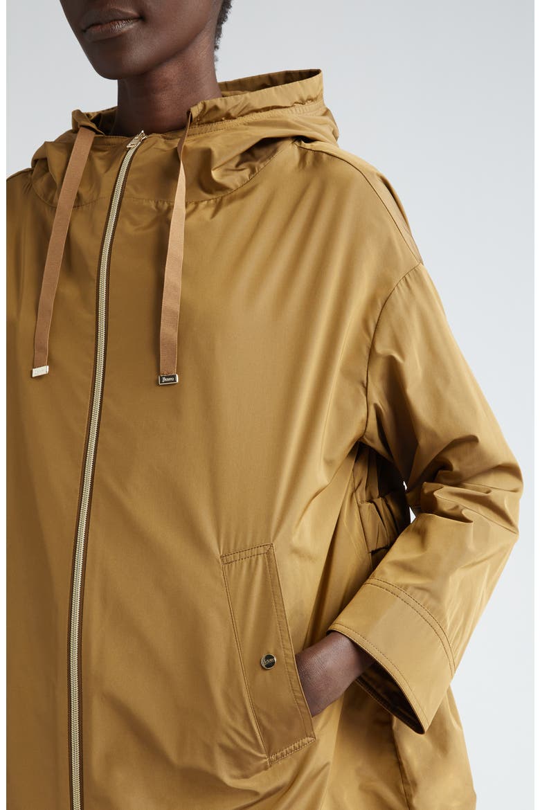 Techno Taffeta A-Line Parka, Alternate, color, CAMEL
