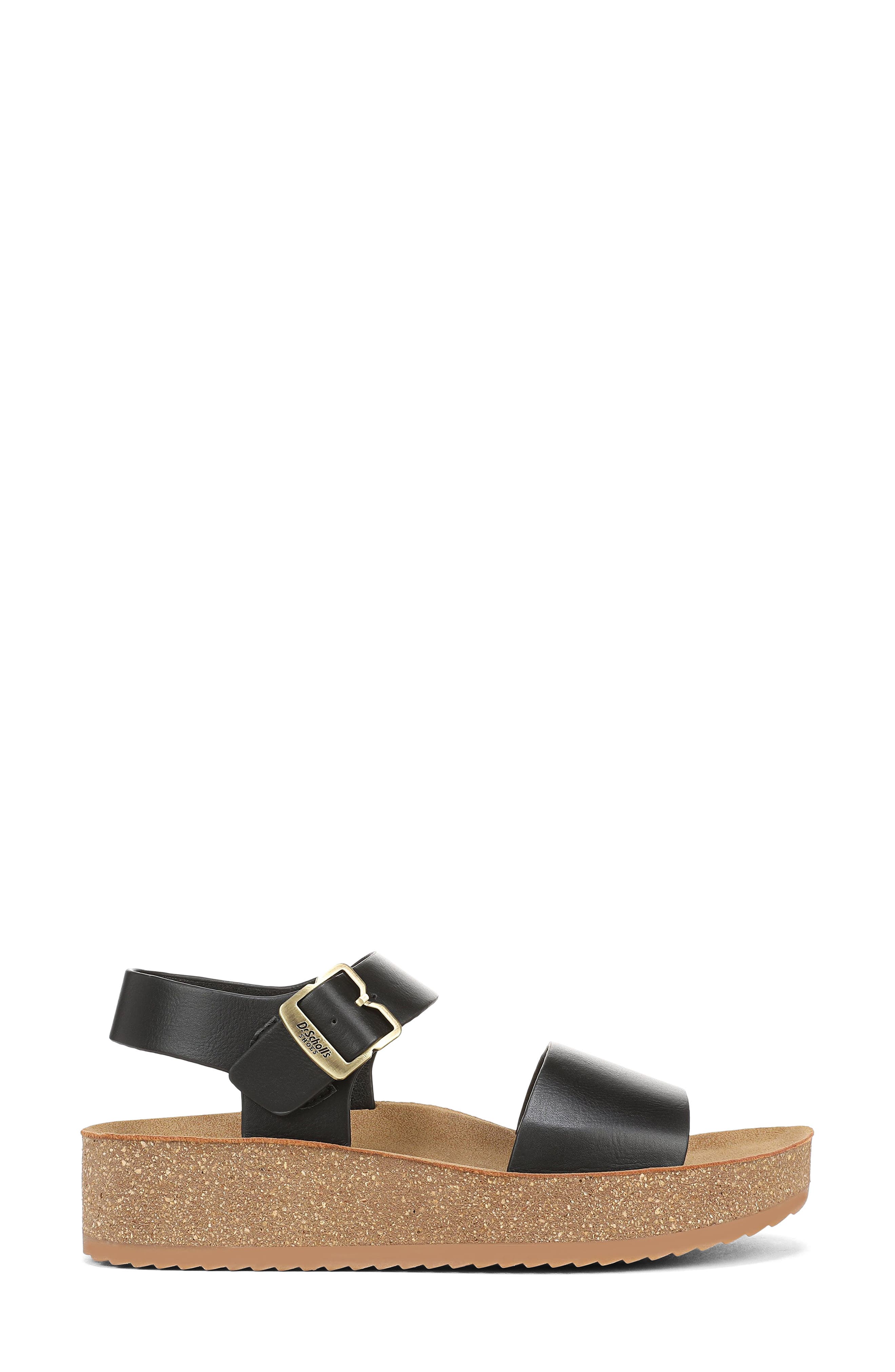 Dr. Scholl's Happy Lucky Wedge Platform Sandal, Alternate, color, Black