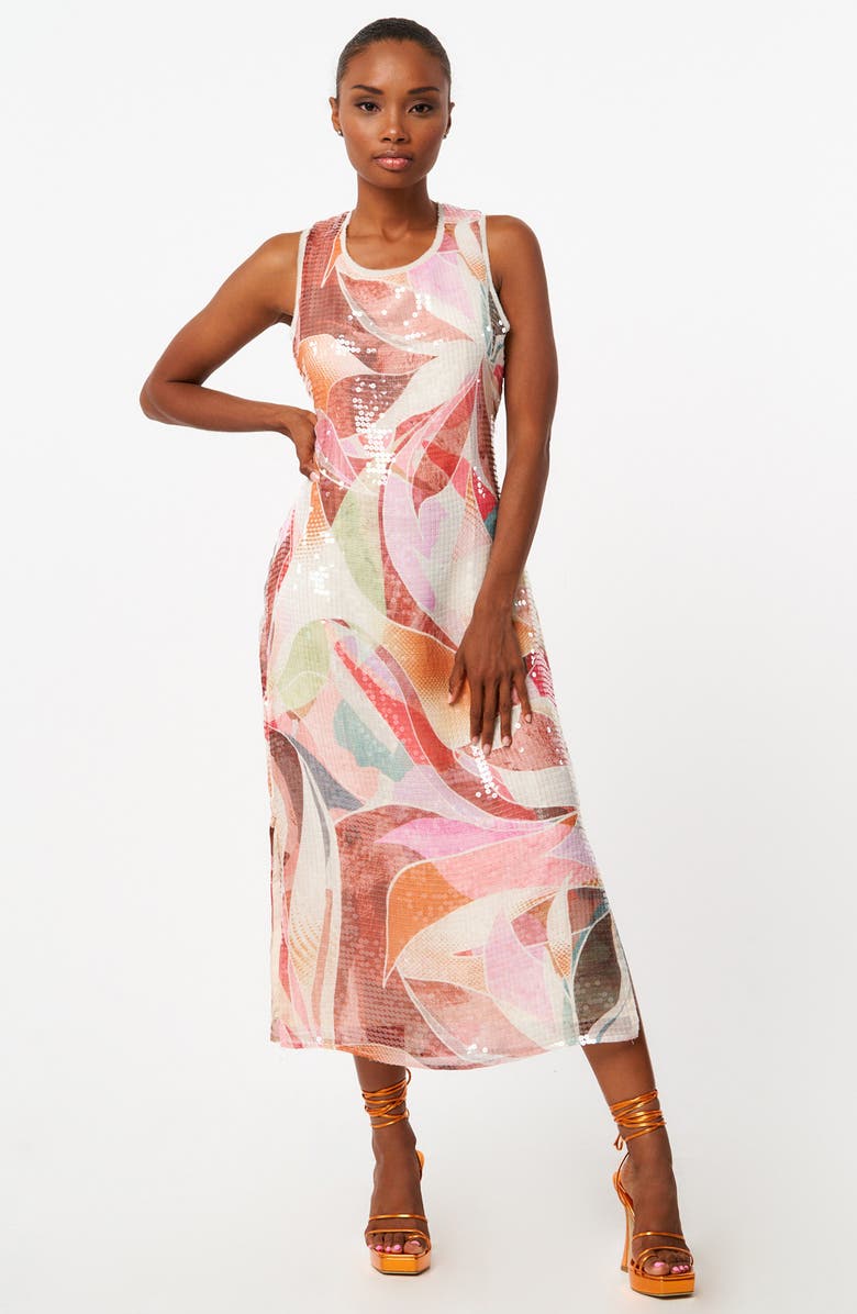 CIEBON Louella Sequin Midi Dress, Alternate, color, Cream Multi