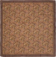 Saint Laurent Ornamental Paisley Silk Twill Square Scarf