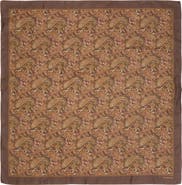 Saint Laurent Ornamental Paisley Silk Twill Square Scarf