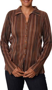 CYRUS Plissé Button-Up Shirt