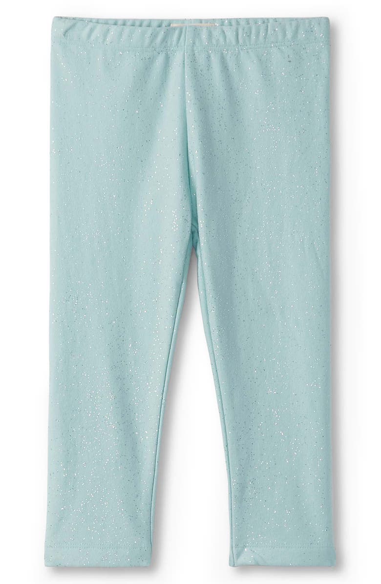 Hatley Cozy Glitter Leggings, Main, color, Green