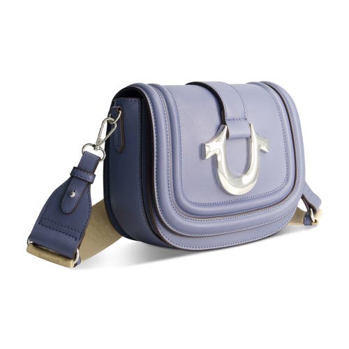 True Religion Saddle Bag With Gold Hardware In Blue