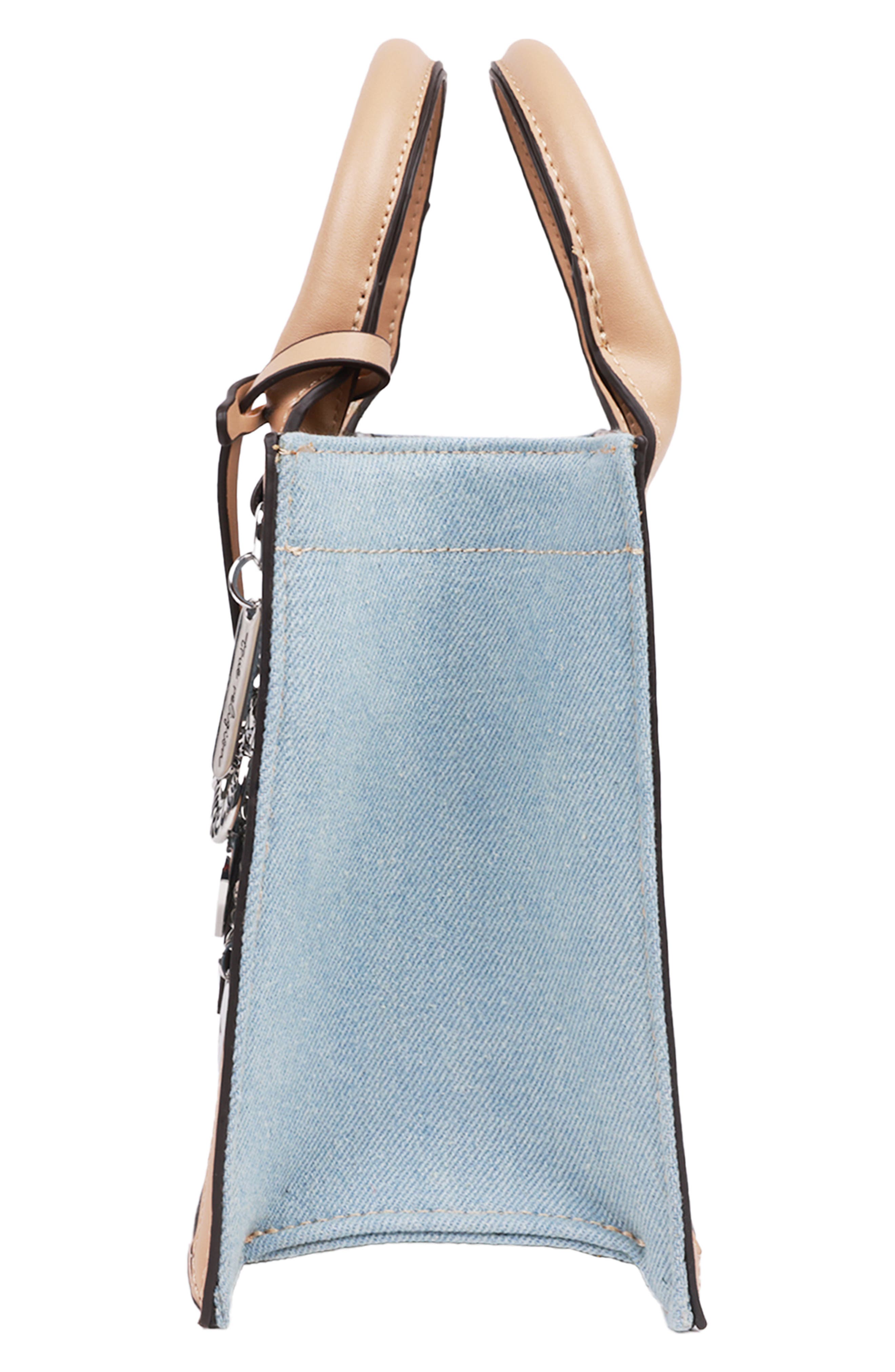 True Religion Bombe Denim Tote Bag, Alternate, color, Denim