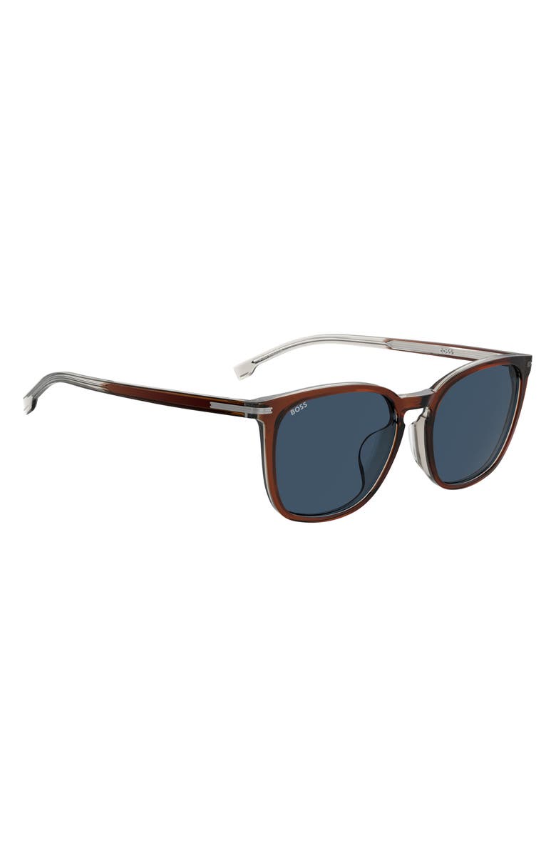 BOSS 56mm Square Sunglasses, Alternate, color, Brown