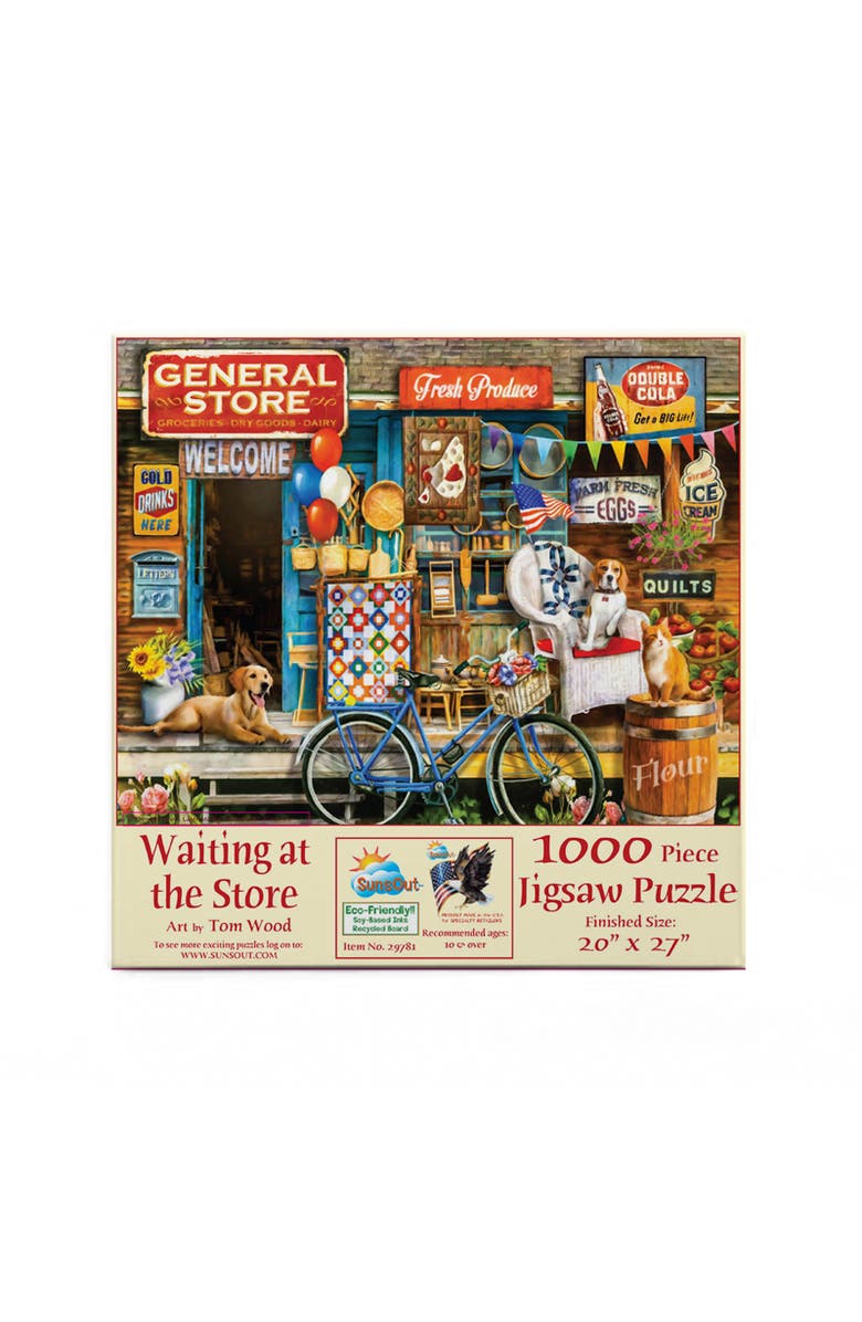 Sunsout Waiting at the Store 1000 piece Jigsaw Puzzle for Adults, Alternate, color, Multicolor