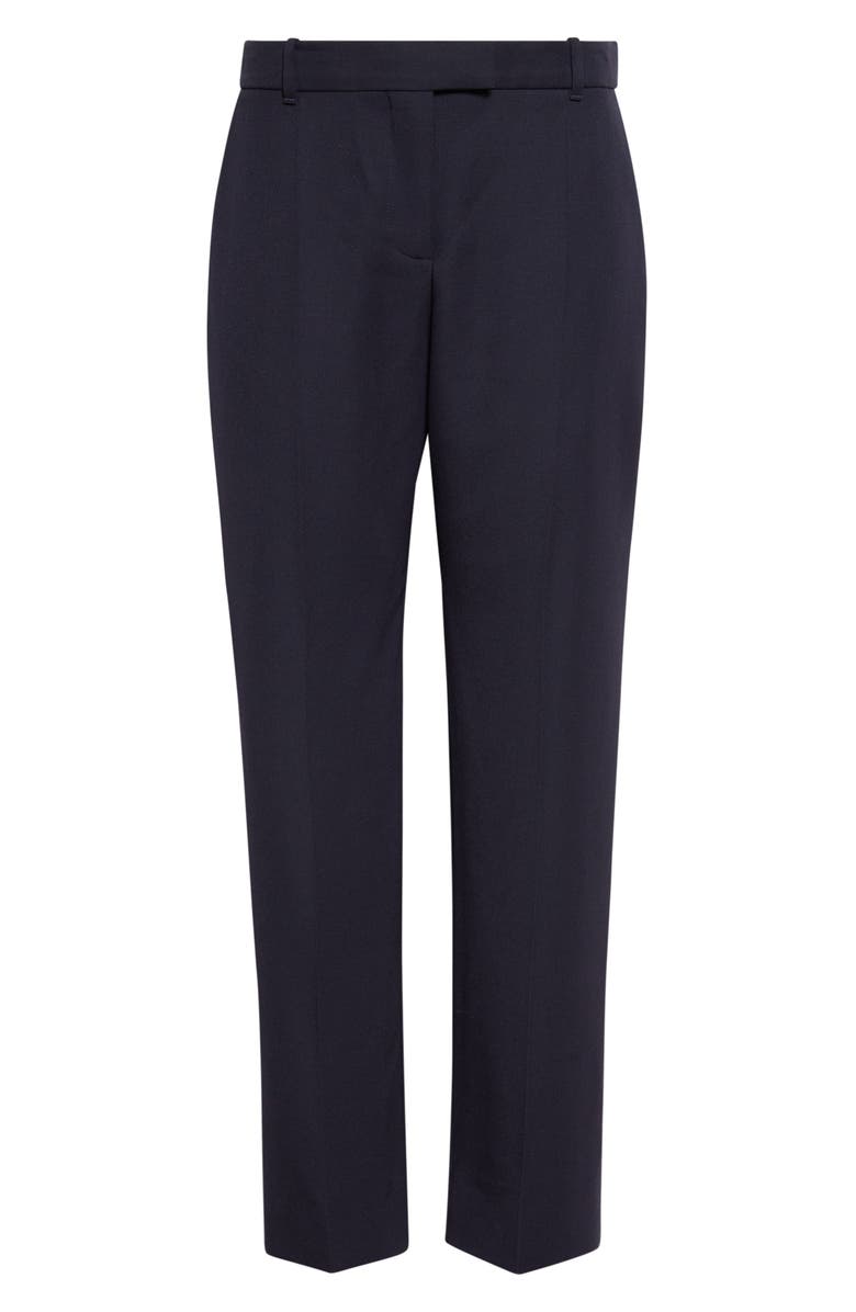 McQueen Wool Cigarette Trousers, Main, color, Navy