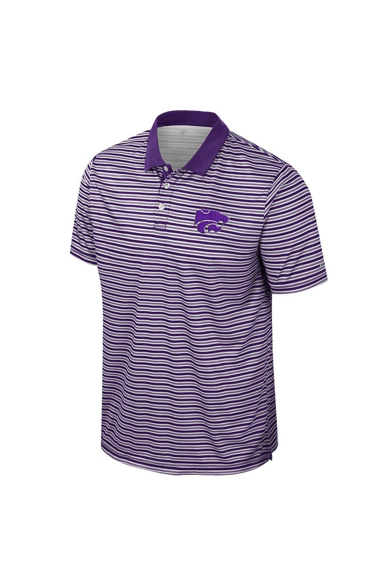 COLOSSEUM Men's Colosseum Purple Kansas State Wildcats Striped Polo, Alternate, color, Purple