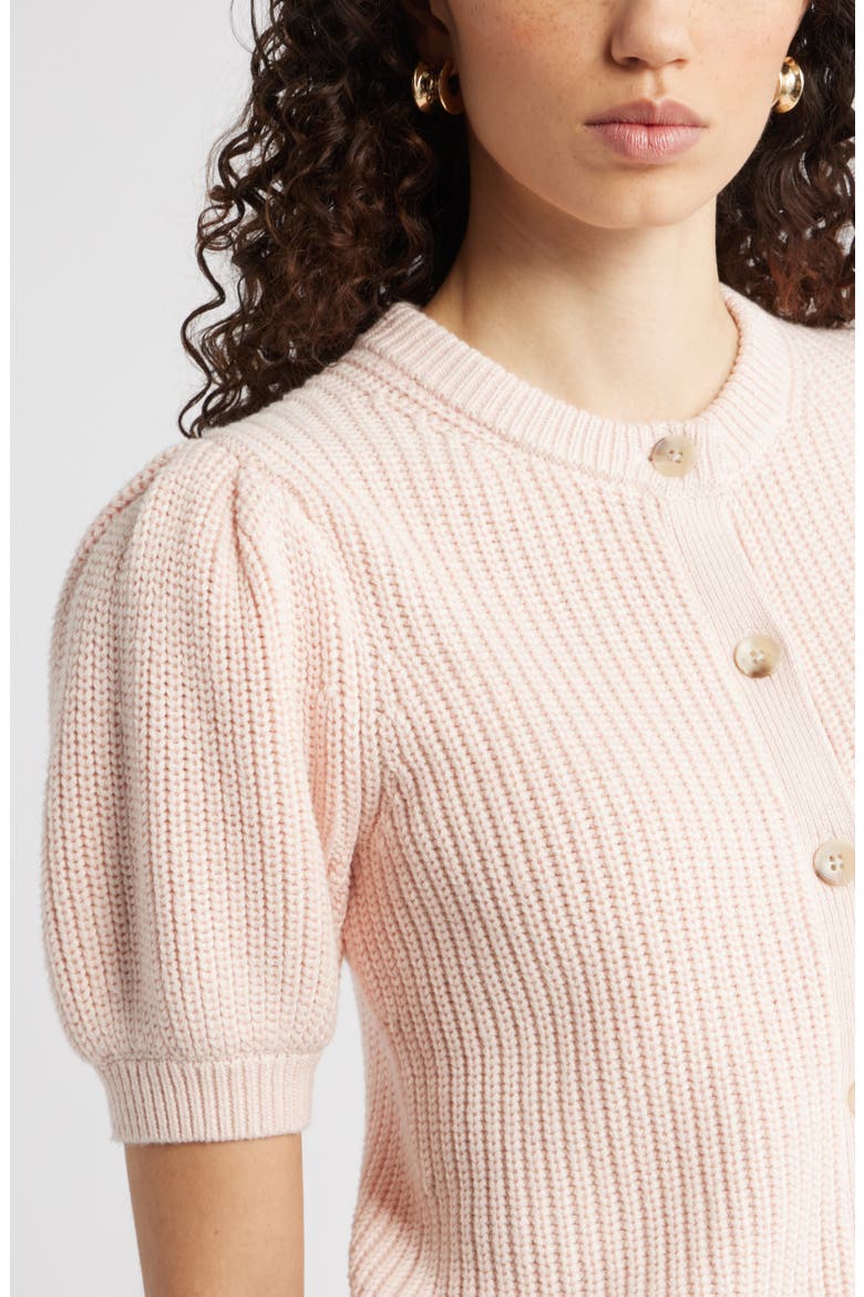 Elbow Sleeve Cardigan, Alternate, color, PINK WISP