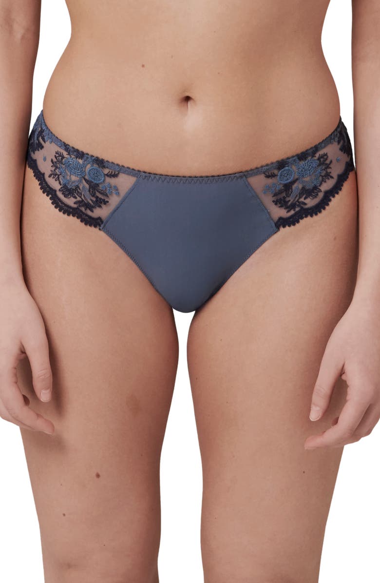 Simone Perele Intrigue Embroidered Bikini, Main, color, 