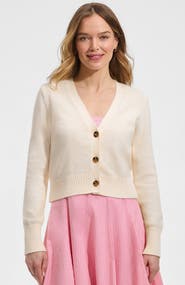 Lands' End Drifter Vneck Dress Cardigan Sweater