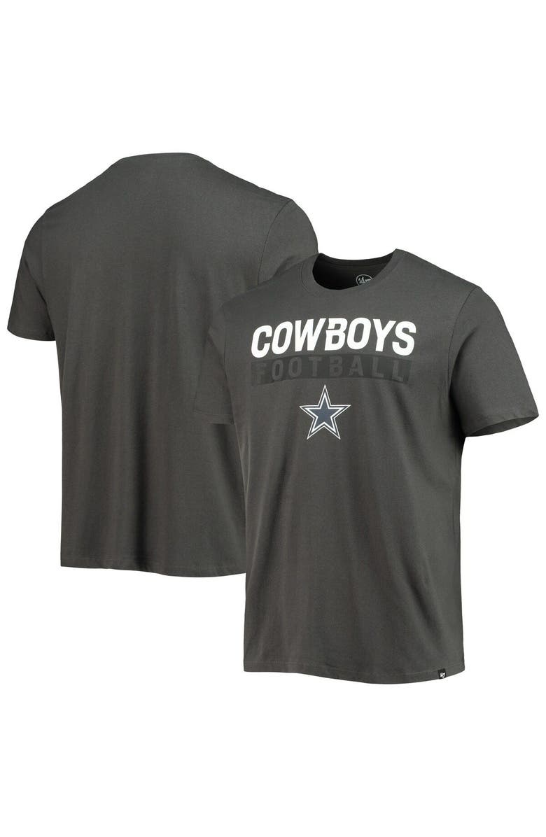 '47 Men's '47 Charcoal Dallas Cowboys Dark Ops Super Rival T-Shirt, Main, color, 