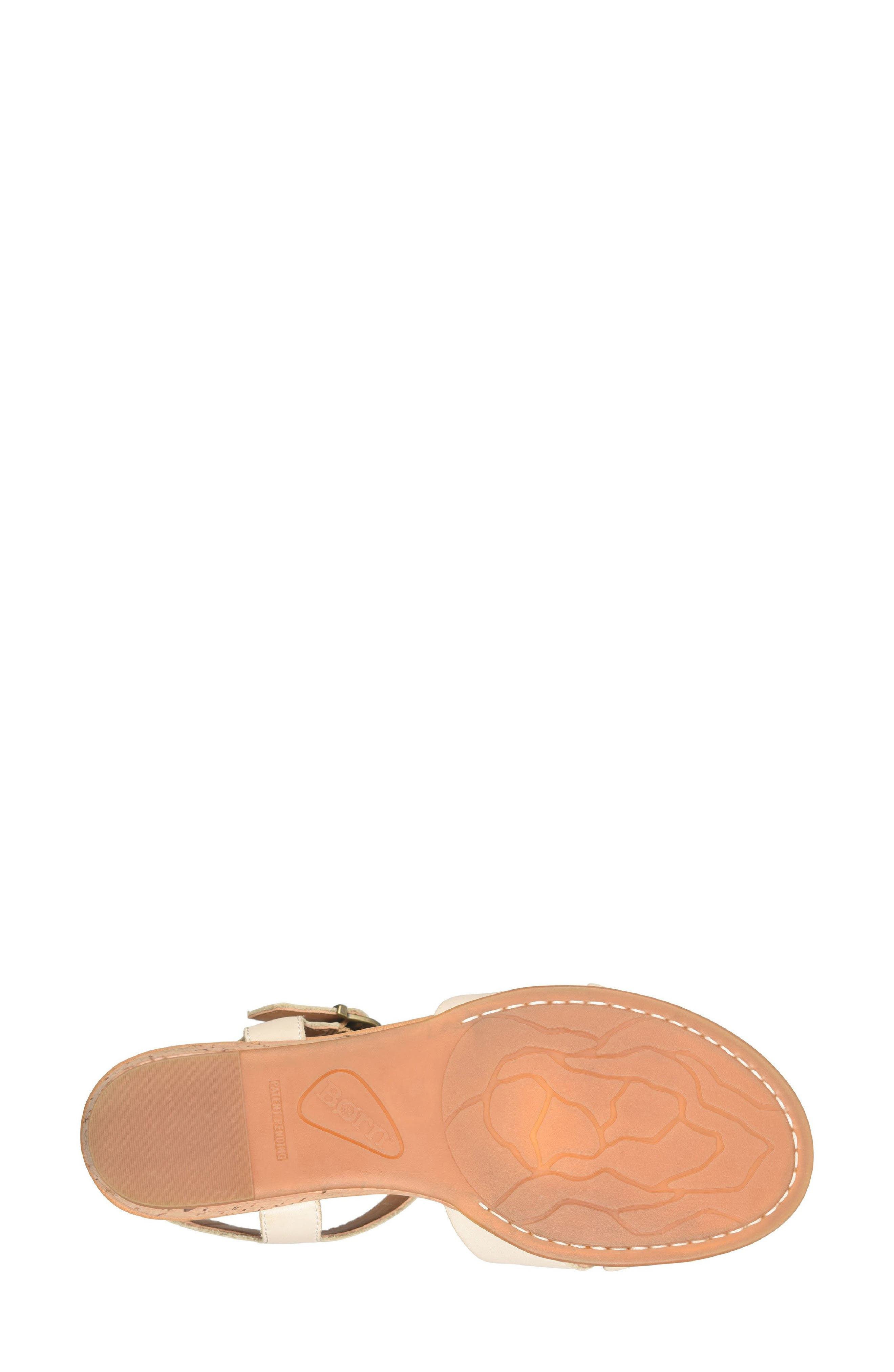 Børn Paige Wedge Sandal, Alternate, color, Cream Leather
