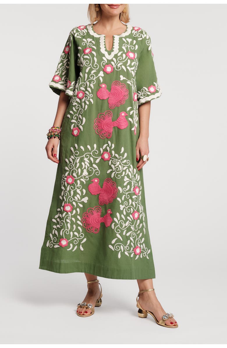 Frances Valentine Peacock Caftan, Main, color, Treetop/Multi