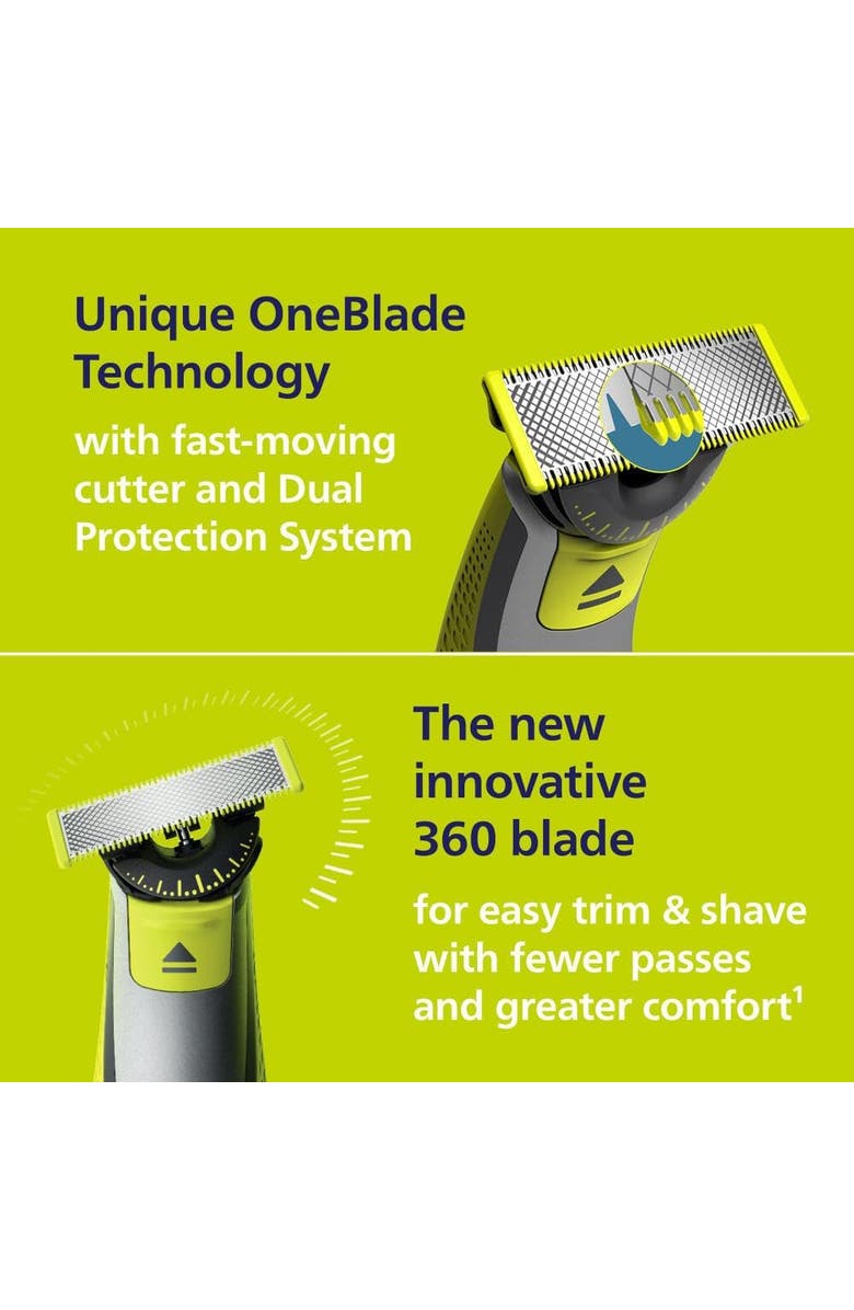 Philips Norelco OneBlade 360 Face + Body, Hybrid Electric Razor & Trimmer Kit, Alternate, color, Silver