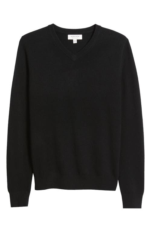 Nordstrom Cashmere V-neck Sweater In Black