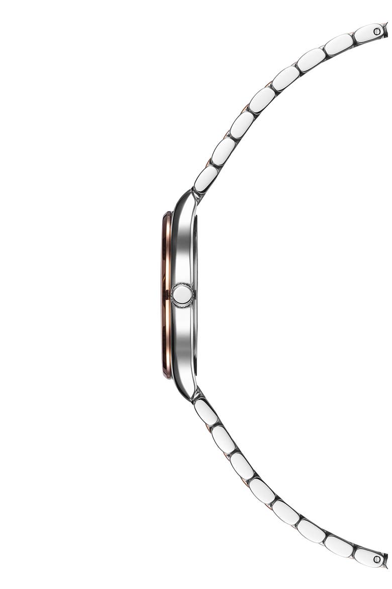 Beleganza Mother-of-Pearl & Diamond Two-Tone Bracelet Watch, 32mm, Alternate, color, BICOLOR STAINLESS STEEL AND R