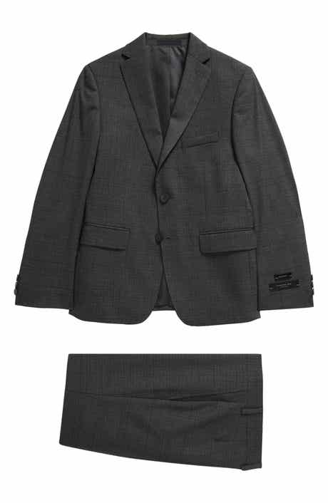 Andrew Marc Kids' Grey Check Suit