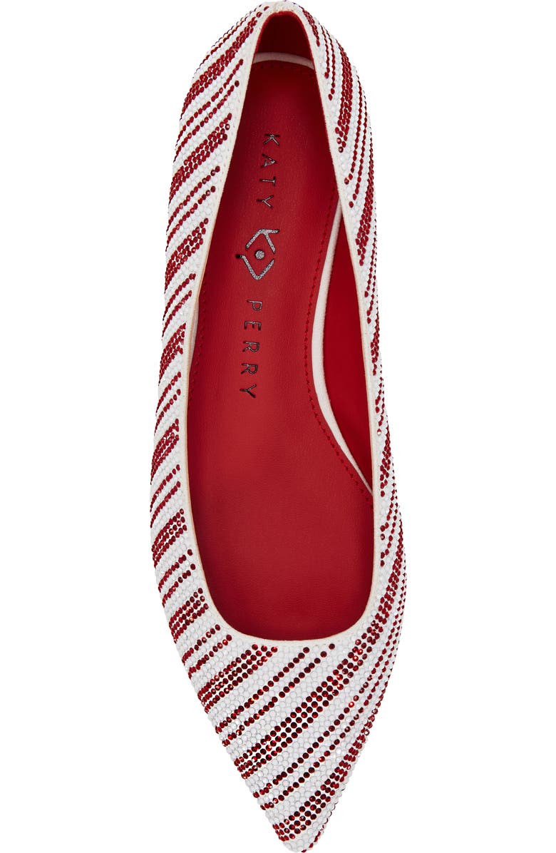 Katy Perry The Hollie Crystal Pointed Toe Ballet Flat, Alternate, color, Red Multi