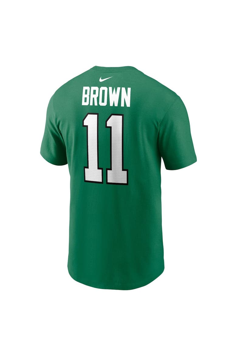 Men's Nike A.J. Brown Kelly Green Philadelphia Eagles Alternate Player Name & Number T-Shirt, Alternate, color, Kelly Green