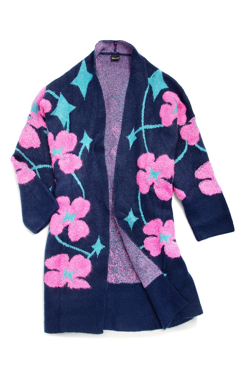 SAACHI Fiore Cardigan, Alternate, color, Navy